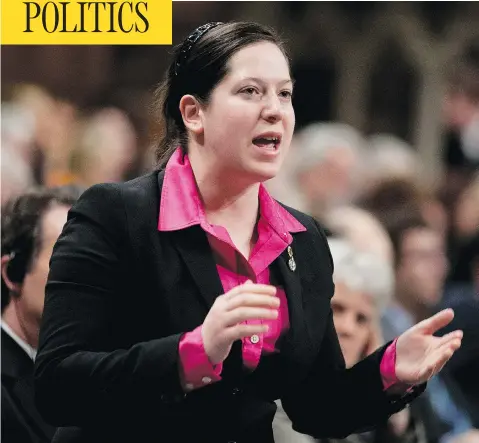  ?? ADRIAN WYLD / THE CANADIAN PRESS FILES ?? New Democratic Party MP Christine Moore had a brief liaison with ex-soldier Glen Kirkland because, he said, he felt he had little choice.
