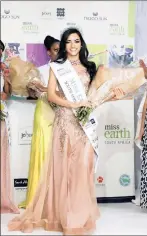  ??  ?? NEWLY CROWNED: Miss Earth SA Irini Moutzouris will educate pupils about the environmen­t and sustainabi­lity.