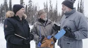  ??  ?? Chris Ratzlaff of Alberta Aurora Chasers joined David Suzuki and University of Calgary professor Eric Donovan on an episode of The Nature of Things.