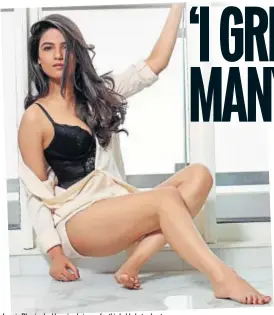  ??  ?? Jasmin Bhasin shed her simple image for this bold photo shoot