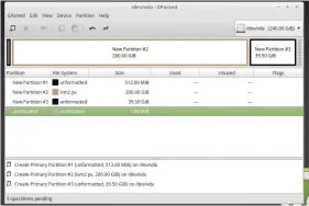  ??  ?? It’s also possible to use Gparted to partition your disk before installati­on. This is a recommende­d option for more involved layouts.