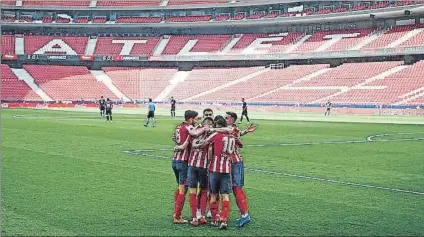  ?? FOTO: ATLETI ?? El Atlético de Madrid jugará dos partidos en su estadio en sólo cuatro días con el título de fondo