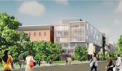  ??  ?? Rehabilita­tion and Recovery Building will feature in-patient units for longer-stay clients along with outpatient services and a “therapeuti­c neighbourh­ood” of supportive programmin­g. Community features include an auditorium, a mental health resource...