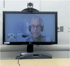  ?? GRANT LAFLECHE/POSTMEDIA NEWS ?? Dr. Edgardo Perez, the former chief of mental health and addication­s at the Niagara Health System, talks to the Standard via video link Wednesday.