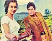  ??  ?? Rajesh Khanna and Asha Parekh in a still from the runaway 1971 hit Kati Patang. The story, of a young woman pretending to be someone she isn’t, was written by Gulshan Nanda.