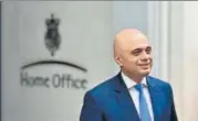  ?? AP ?? Sajid Javid outside the Home Office in London.