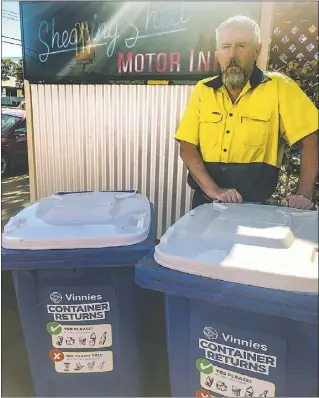  ?? PHOTO: DUBBO PHOTO NEWS ?? Matt Goodwin is pleased to see local business starting to put their recycling through the new automated Return and Earn facility in Douglas Mawson Drive.