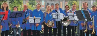  ?? ?? Lochaber Community Wind Band at Bergin Bandstand, Norway, in June 2006.