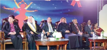  ??  ?? KUWAIT: (From left) Advisor at His Highness the Prime Minister’s Diwan Dr Sheikha Rasha Al-Humoud Al-Sabah, Deputy Minister of Amiri Diwan Affairs Sheikh Ali Jarrah Al-Sabah and Indian Ambassador to Kuwait Sunil Jain attend the Indian Doctors Forum. —...