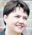  ??  ?? CLAIMS Ruth Davidson