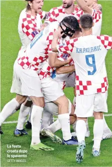  ?? GETTY IMAGES ?? La festa croata dopo lo spavento