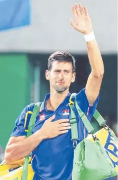  ?? Foto: Michael Reynolds, dpa ?? Abschied unter Tränen: Novak Djokovic.