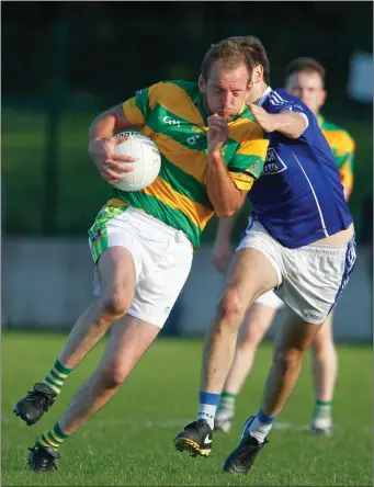  ??  ?? Action from last weekend’s North Cork JBFC semi-final between Abbey Rovers and Deel Rovers in Kilshannig. Photo by Eric Barry