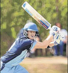  ?? AFP ?? Former Australia captain Steve Smith plays a shot during a club cricket match in a Sydney suburb on Saturday,