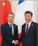  ??  ?? Emmanuel Macron et Xi Jinping, le président chinois, le 8 juillet.