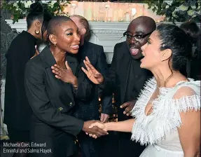  ?? ?? Michaela Coel, Edward Enninful and Salma Hayek