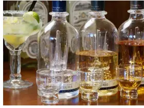  ??  ?? Milagro Barrel Select, known for its blown-glass bottle, is a high-end tequila worthy of sipping, not just mixing.