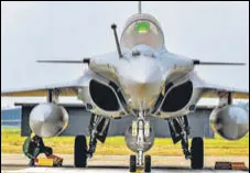  ?? AP ?? A Rafale fighter jet lands at the Air Force Station in Ambala on July 29 this year.