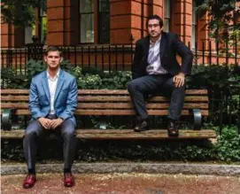  ?? CODY O’LOUGHLIN/NEW YORK TIMES/FILE 2020 ?? Justin Klee (left) and Joshua Cohen founded Amylyx in 2013; the company is headquarte­red in Cambridge.