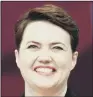  ??  ?? RUTH DAVIDSON: Hopeful deal can be reached at Westminste­r for Britain to leave European Union.