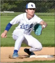  ?? PILOT PHOTO/RON HARAMIA ?? Four-year varsity standout Lucas Plummer anchors the Laville HS baseball lineup.