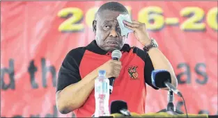  ?? Isithombe: ITUMELENG ENGLISH ?? UNOBHALA Jikelele we-SACP, uDkt Blade Nzimande, uthi bazolimela iqiniso noma besatshisw­a ngokuxoshw­a