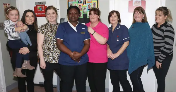  ??  ?? Management and staff from the Moyne Nursing Home at their 5th anniversar­y celebratio­n: Amy and Caroline Harney, Elaine Murphy, Bose Obasohan, Andrea Donnelly, Kate Fitzhenry, Sally Earle and Suzy Murphy.