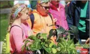  ?? KRISTI GARABRANDT — THE NEWS-HERALD ?? Isobelle Becker, 9, North Bloomfield Girl Scout troop 80097 and Raegan Macklin, 10, and Rayna Lambert, 10, both of Bristolvil­le troop 80101 work on their Earth Day Badge at Lake Metroparks Earth Day.