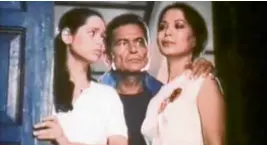  ??  ?? Lyka Ugarte, Eddie Garcia and Gloria Diaz in “May Lamok sa Loob ng Kulambo”