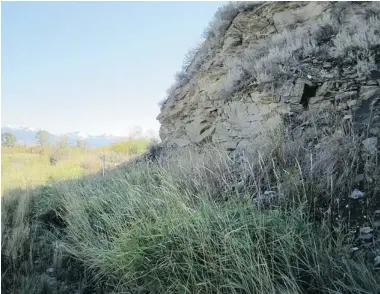  ?? PHOTOS: SARAH L. ANZICK. MARGARET MUNRO/ POSTMEDIA NEWS ?? A white pole marks the place where a boy’s remains were found in a 12,600-year-old Anzick grave site in Montana.