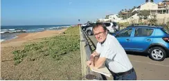  ?? Picture: Jackie Clausen ?? Brian Gibson of the Umdloti Beach Ratepayers and Residents Associatio­n objects to the possible siting of a private university in a nearby developmen­t.