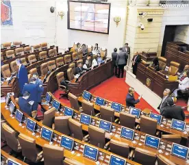  ?? COLPRENSA ?? En el Salón Elíptico se llevó a cabo la discusión de la Ley de Financiami­ento.