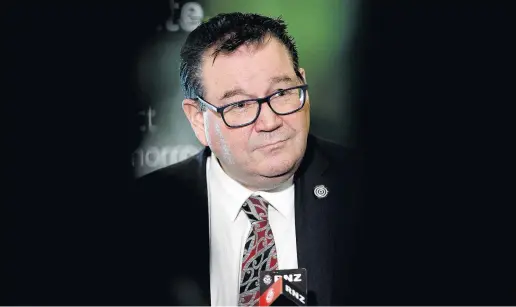  ?? PHOTO: GETTY IMAGES ?? Standing in the light . . . Finance Minister Grant Robertson at a preBudget speech in Wellington this week.