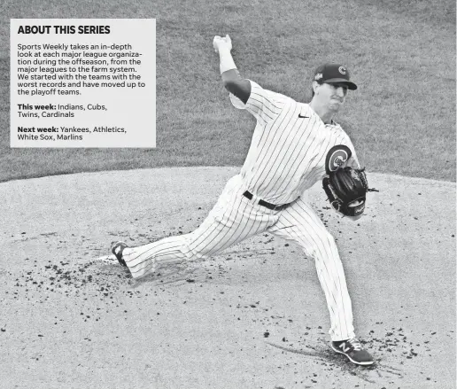  ?? DAVID BANKS/USA TODAY SPORTS ?? Kyle Hendricks hasn’t had a season ERA above 3.46 since 2015 and has averaged better than six innings per start since 2017.