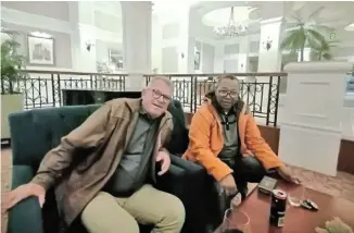  ?? ?? GREAT DAY: Bay deputy mayor Khusta Jack is reunited with Wynand Breytenbac­h, more than four decades after the former Free State medical student gave the antiaparth­eid activist, who was fleeing the police, a place to stay