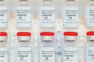  ?? THE CANADIAN PRESS ?? Health Canada is near a decision on Johnson & Johnson’s vaccine. Health Canada now says it’s also likely to be able to offer one dose of vaccine to those over 16 before Canada Day.