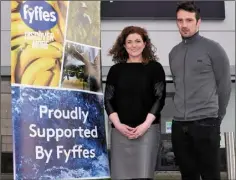  ??  ?? Emma Hunt-Duffy of sponsors Fyffes and Derek Crilly from DkIT.