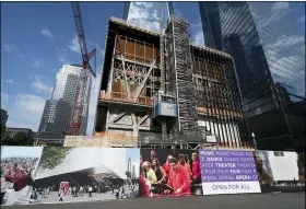  ?? AP PHOTO/MARK LENNIHAN ?? The Ronald O. Perelman Performing Arts Center is under constructi­on Wednesday at the World Trade Center in New York. After years of delays it is scheduled to open in 2023.