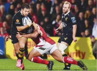  ??  ?? Held: Rob Miller tries to make a break for Wasps