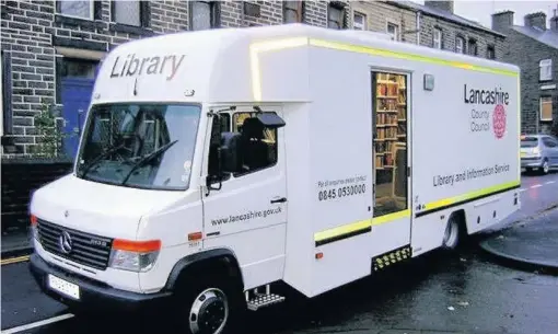  ?? One of the mobile library service vans, above; Cllr Peter Buckland, left ??