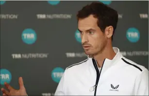  ??  ?? Andy Murray is set to play for four weeks in a row, starting on September 23