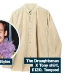  ?? ?? The Draughtsma­n X Tony shirt, £120, Toogood