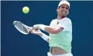 ??  ?? Cameron Norrie during his 7-5, 7-5 win against Grigor Dimitrov of Bulgaria. Photograph: Matthew Stockman/Getty Images
