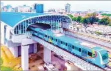  ?? ?? Newly commission­ed Lagos Blue Line Train