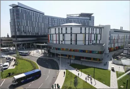  ??  ?? The detergent wipes for cleaning the hospital were handed out to a patient at the new super-hospital in Glasgow