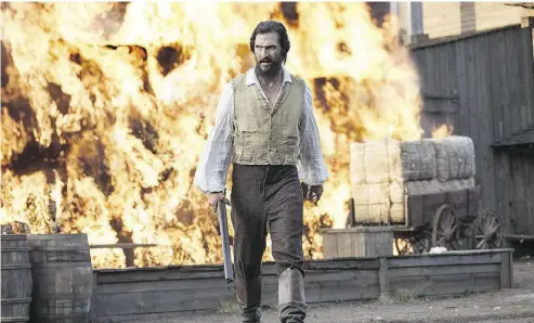  ?? PHOTOGRAPH­S BY MURRAY CLOSE - © 2015 STX PRODUCTION­S ?? Academy Award winner Matthew McConaughe­y portrays Civil War- era rebellion leader Captain Newt Knight in Free State of Jones.