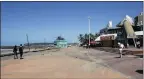  ?? PICTURES: NQOBILE MBONAMBI, BRIAN DOWNEY, GCINA NDWALANE, BONGANI MBATHA ?? PROGRESS: North Beach, looking top, above, and the promenade, looking south above, arecleared of sand following last Sunday’s waves that shot over beachfront walls, flooding food outlets.