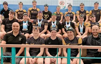  ?? ?? The Derventio eXcel squad topped the medal table at the East Midlands Short Course Swimming Championsh­ips at Harvey Haddon Sports Village in Nottingham.