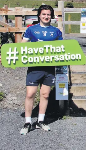  ??  ?? Ryan McAuley at the Coolaney-Mullinabre­ena Everest Climb at Knocknashe­e on Saturday.