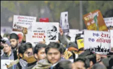  ?? AMAL KS ?? Protesters marching to Jantar Mantar in Delhi on Tuesday.